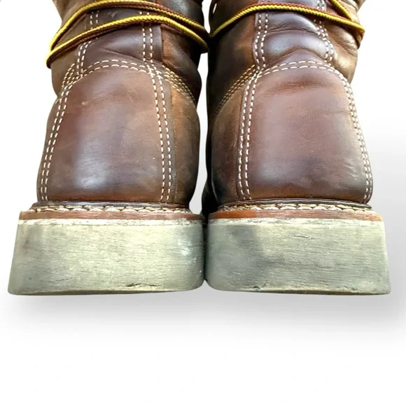 Thorogood Safety Toe American Heritage 6" Crepe Sole Work Boots size 9 2E Steel - Picture 6 of 16